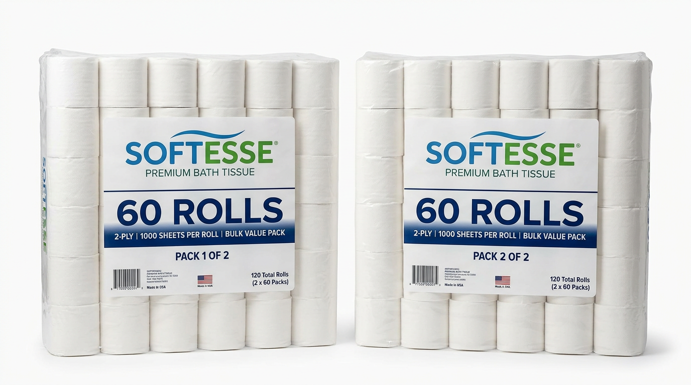 SOFTESSE 120-roll toilet paper mega pack packaging