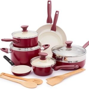 [🔥LIMITED TIME OFFER ONLY TODAY! ]Ceramic Nonstick Cookware Set-16 Piece